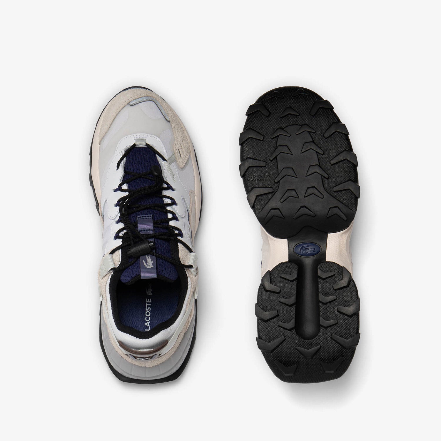 Sneakers L-Guard Breaker en daim - White & Navy