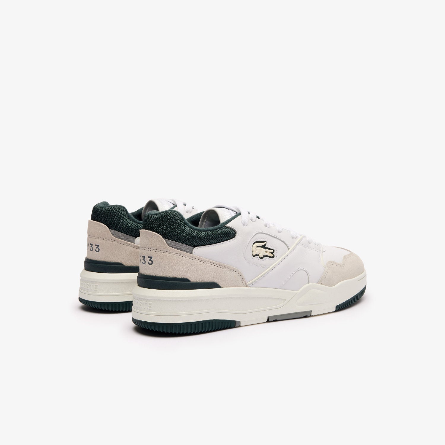 Sneakers Lineshot en cuir - White & Dark Green