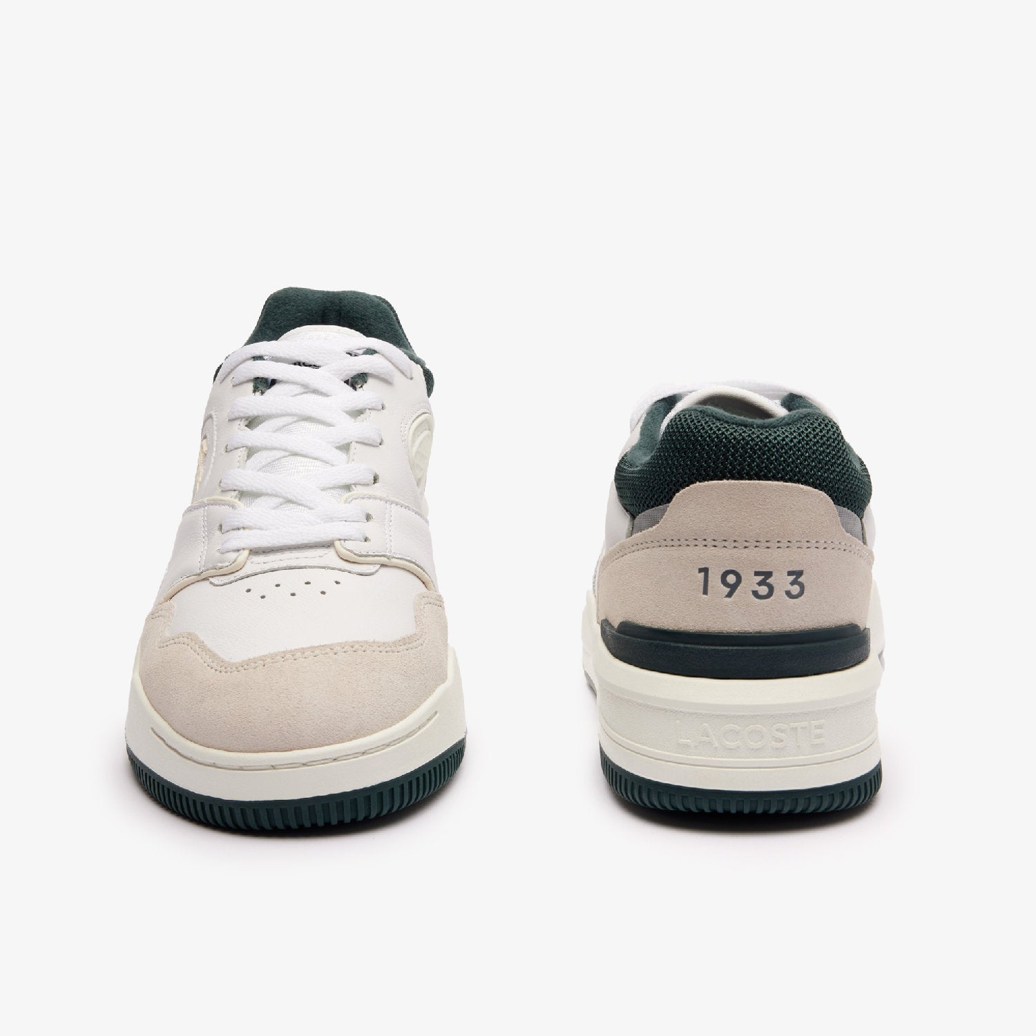 Sneakers Lineshot en cuir - White & Dark Green