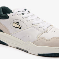 Lineshot sneakers in leather - White & Dark Green
