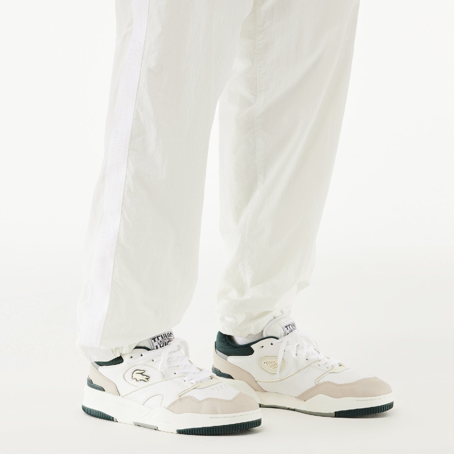 Sneakers Lineshot en cuir - White & Dark Green