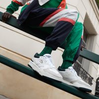Sneakers Lineshot en cuir - White & Dark Green