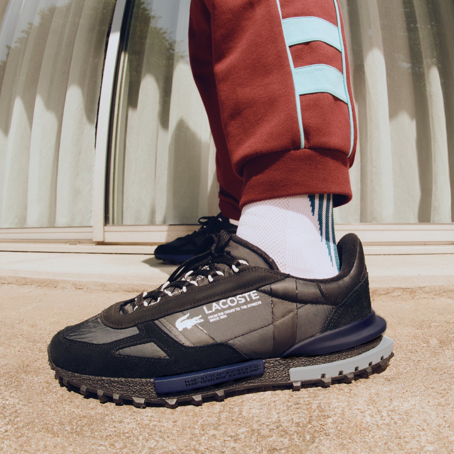 Sneakers Elite Active en cuir - Black & Navy