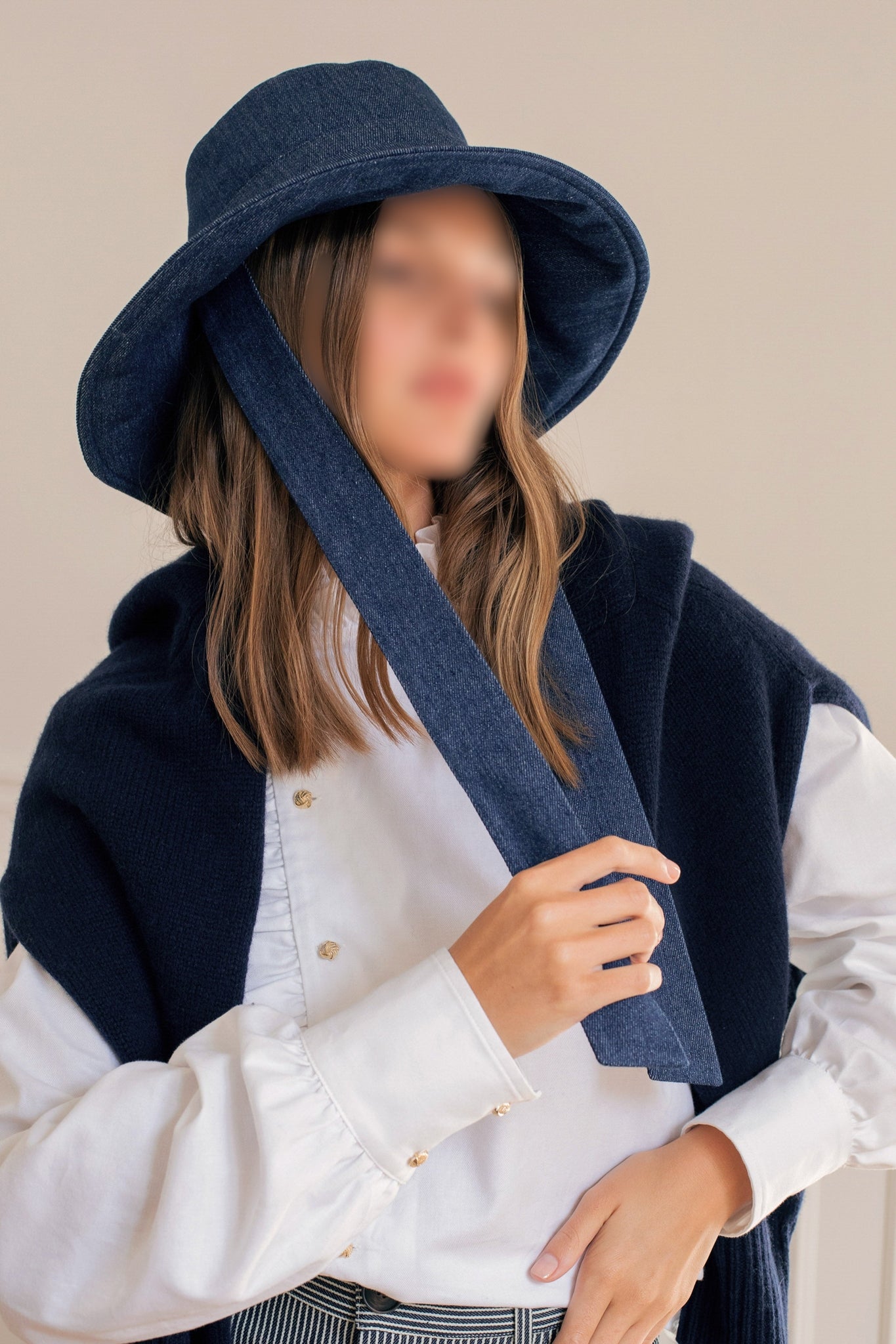 Chapeau Le Archibald en denim - Bleu Foncé