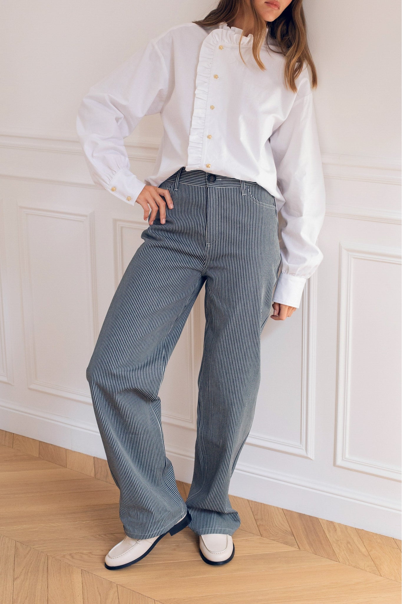 Le Mondrian denim trousers - Navy blue