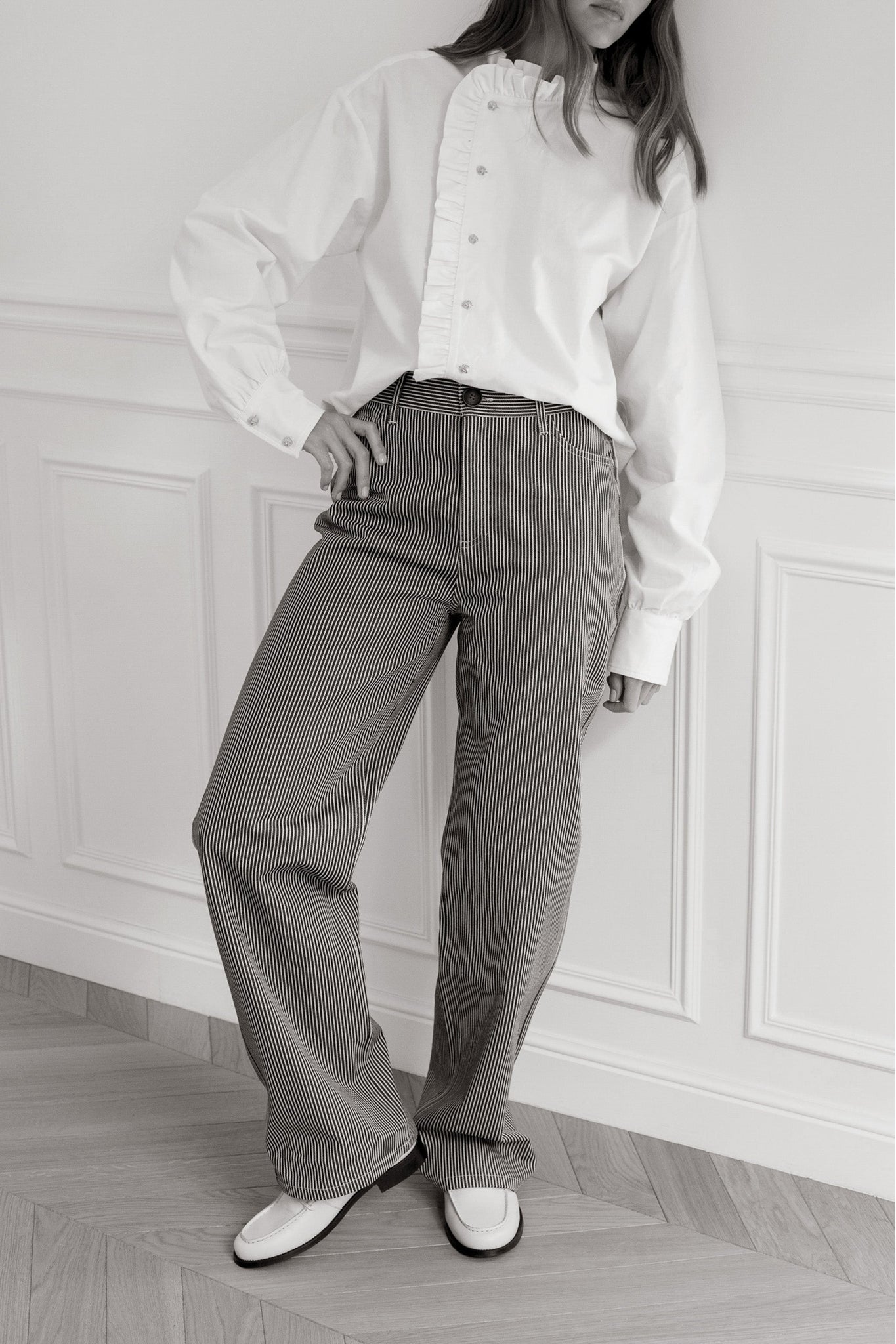 Le Mondrian denim trousers - Navy blue