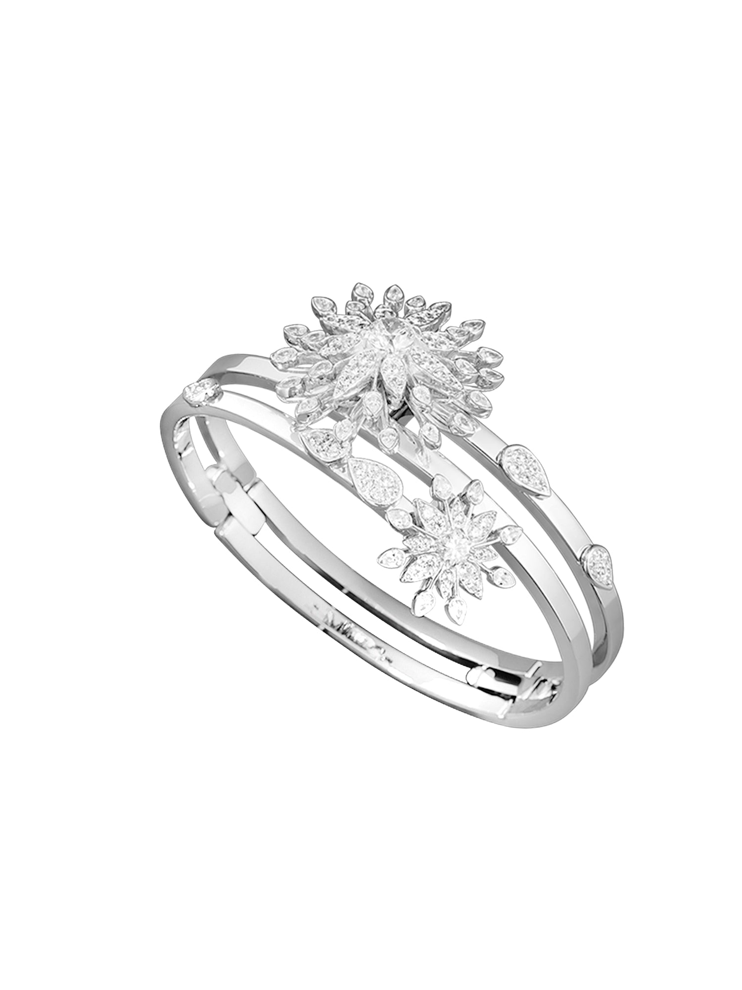 3qty DJV / QTY DISPO : 4-QTY VENDUES : 0-ST : 0% PRIX DJV : 795€ // Argent Rhodié Bracelet Florilège en argent rhodié 925/1000 /// RECO : 864€