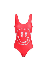 Maillot une pièce à smiley - High Risk Red