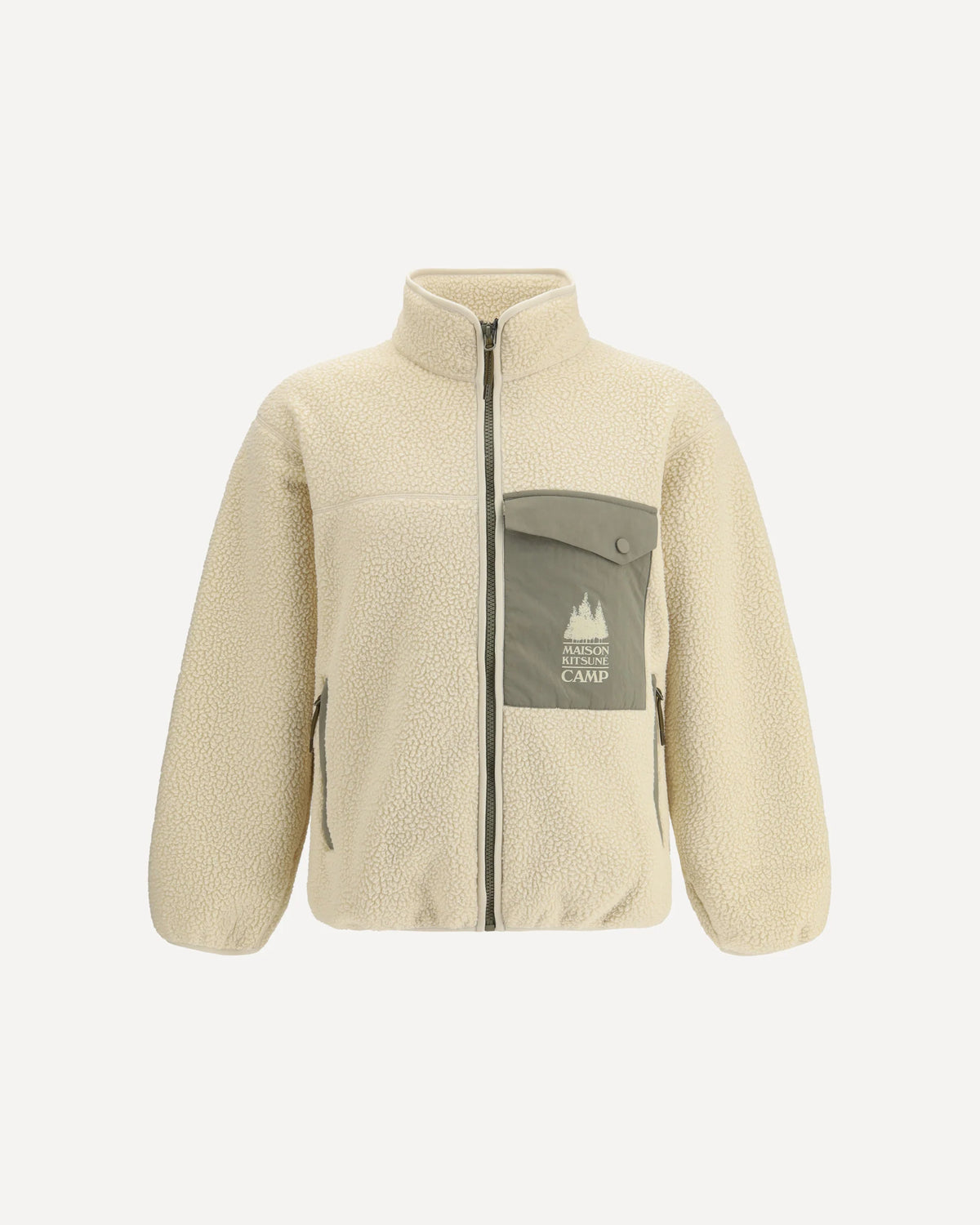 Casual Fleece Jacket - Ecru