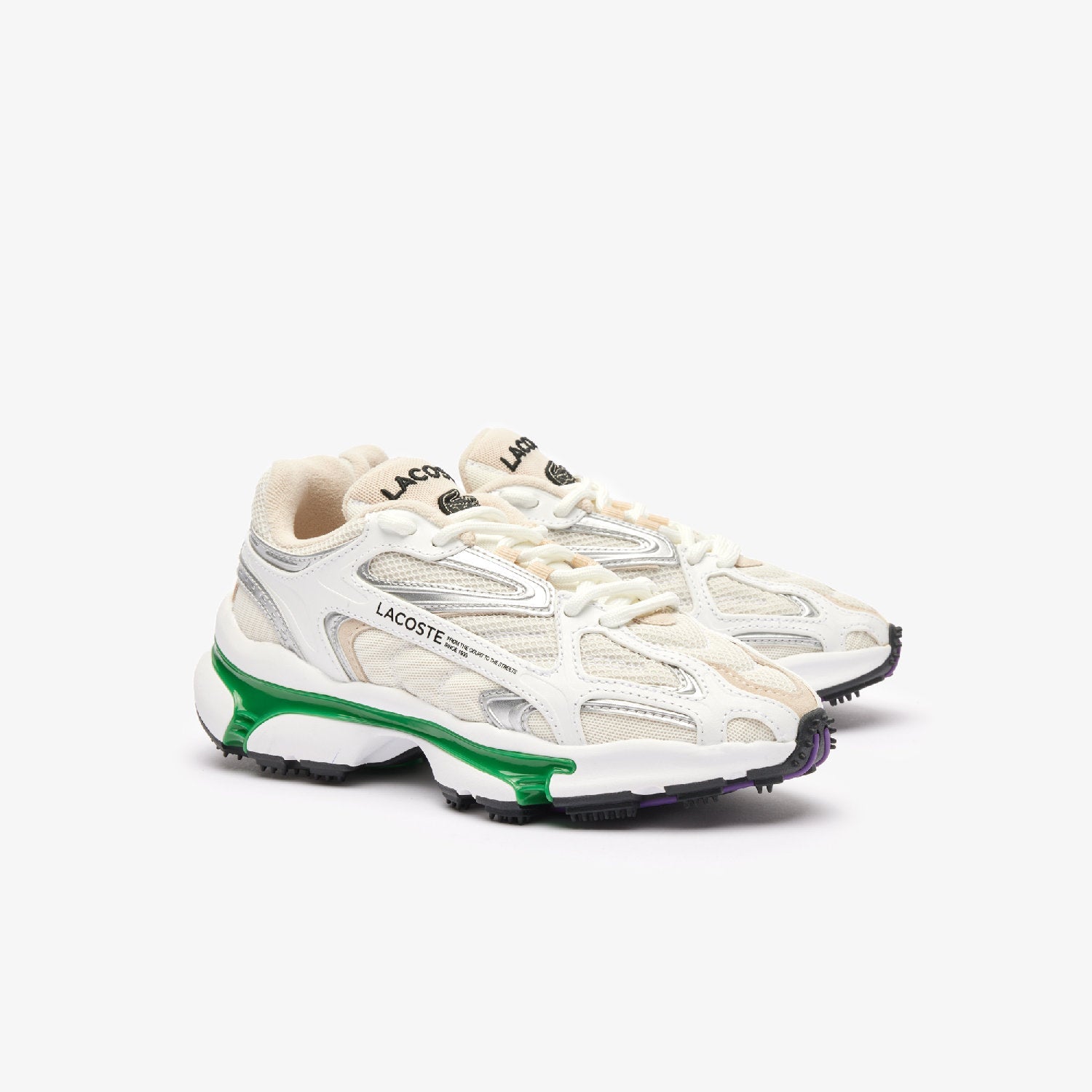 Sneakers L003 2K24 en cuir - White & Green