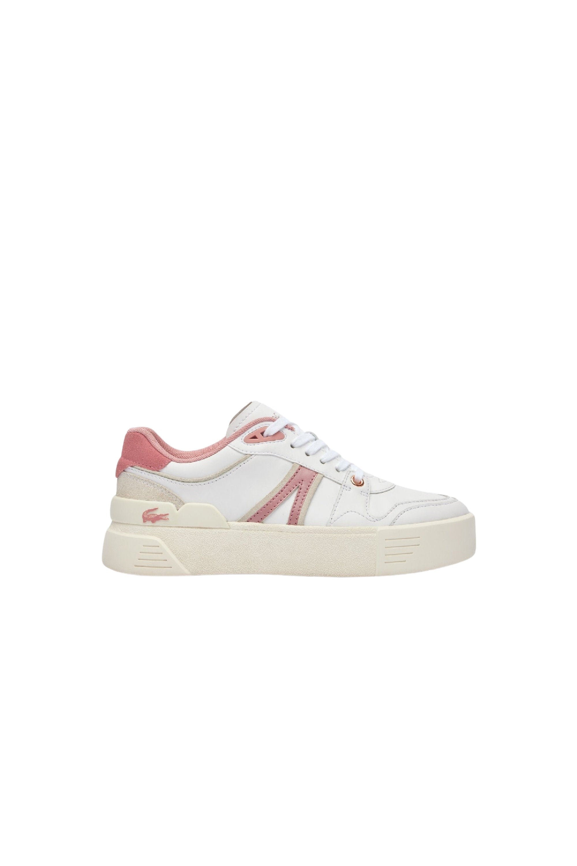 L002 Evo sneakers in leather - White & Light Pink