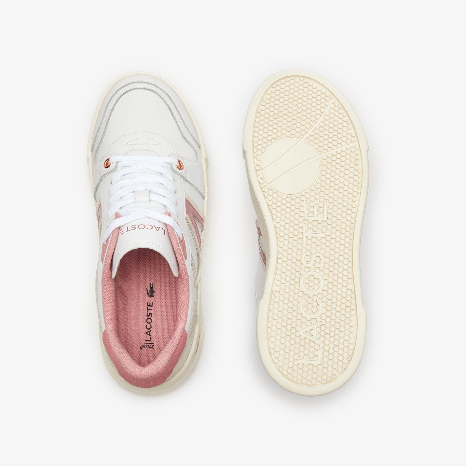 L002 Evo sneakers in leather - White & Light Pink
