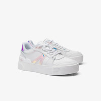 Sneakers L002 Evo en cuir - White & Light Pink