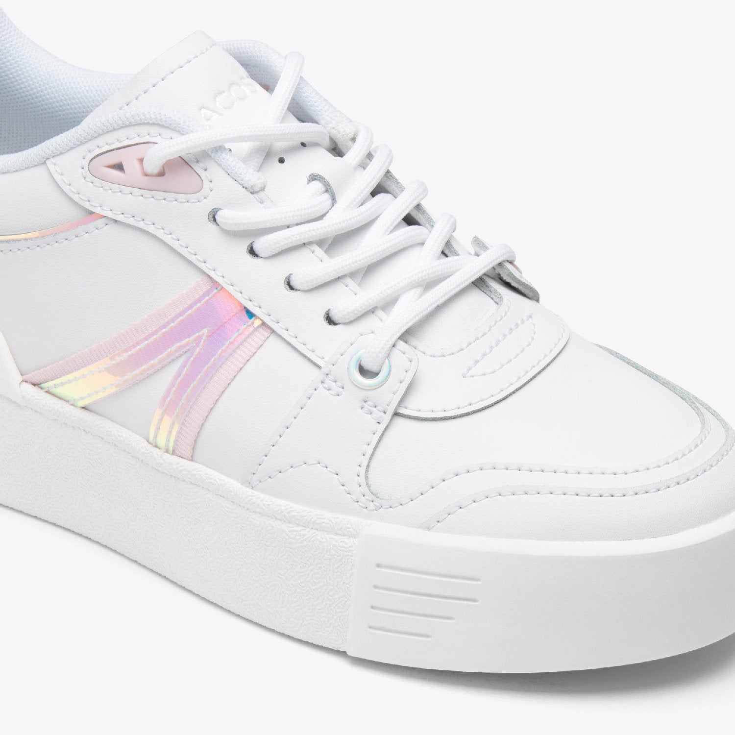 L002 Evo sneakers in leather - White & Light Pink