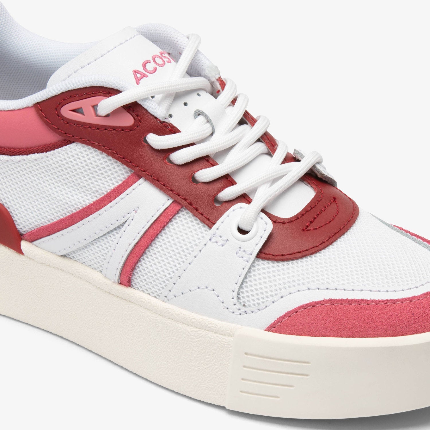 Sneakers L002 Evo en cuir - White & Pink