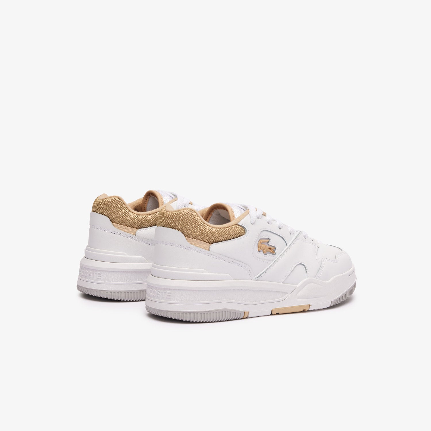 Sneakers Lineshot en cuir - White & Light Brown