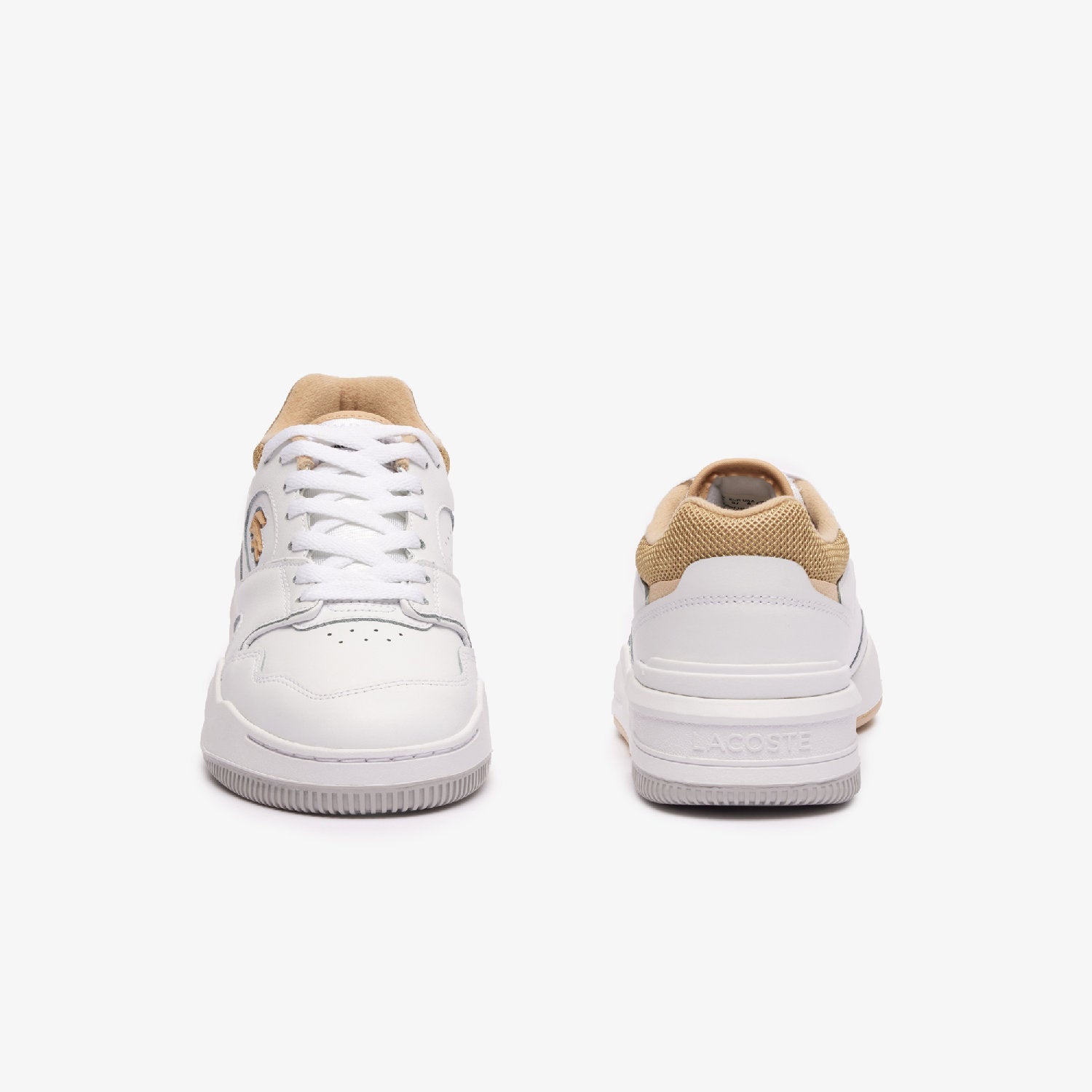 Sneakers Lineshot en cuir - White & Light Brown