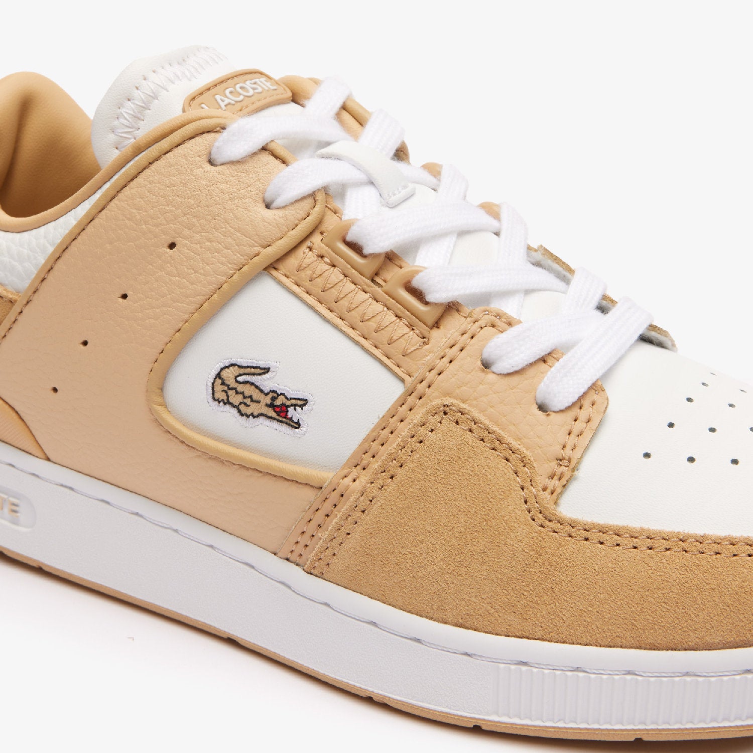 Sneakers Court Cage en cuir - Light Brown & White