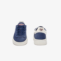 Sneakers Baseshot Lacoste x Roland-Garros en cuir - Navy & Off White