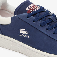 Sneakers Baseshot Lacoste x Roland-Garros en cuir - Navy & Off White