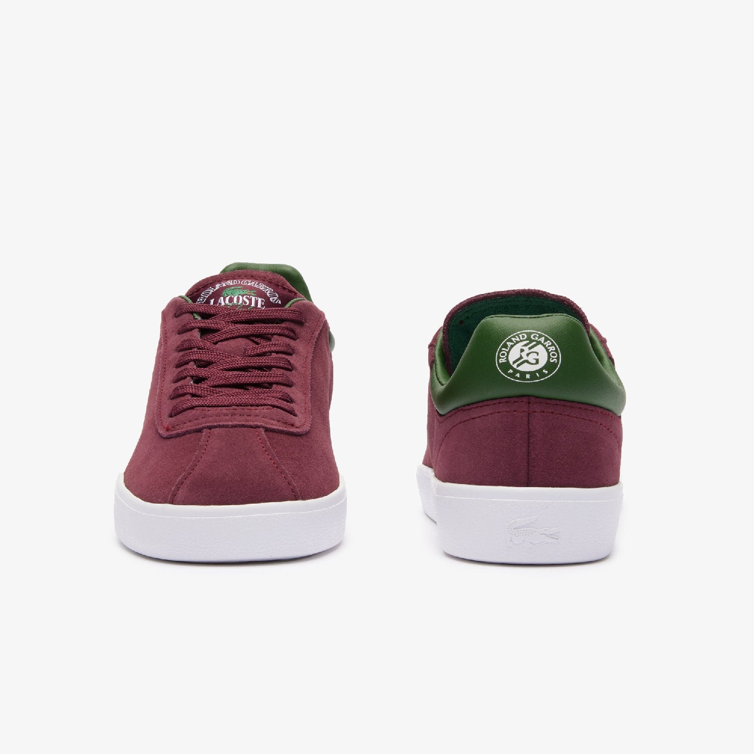 Sneakers Baseshot Lacoste x Roland-Garros en cuir - Dark Burgundy