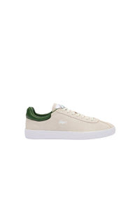 Sneakers Baseshot Lacoste x Roland-Garros en cuir - Off White & Green