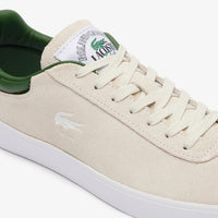 Lacoste x Roland-Garros Baseshot sneakers in leather - Off White & Green