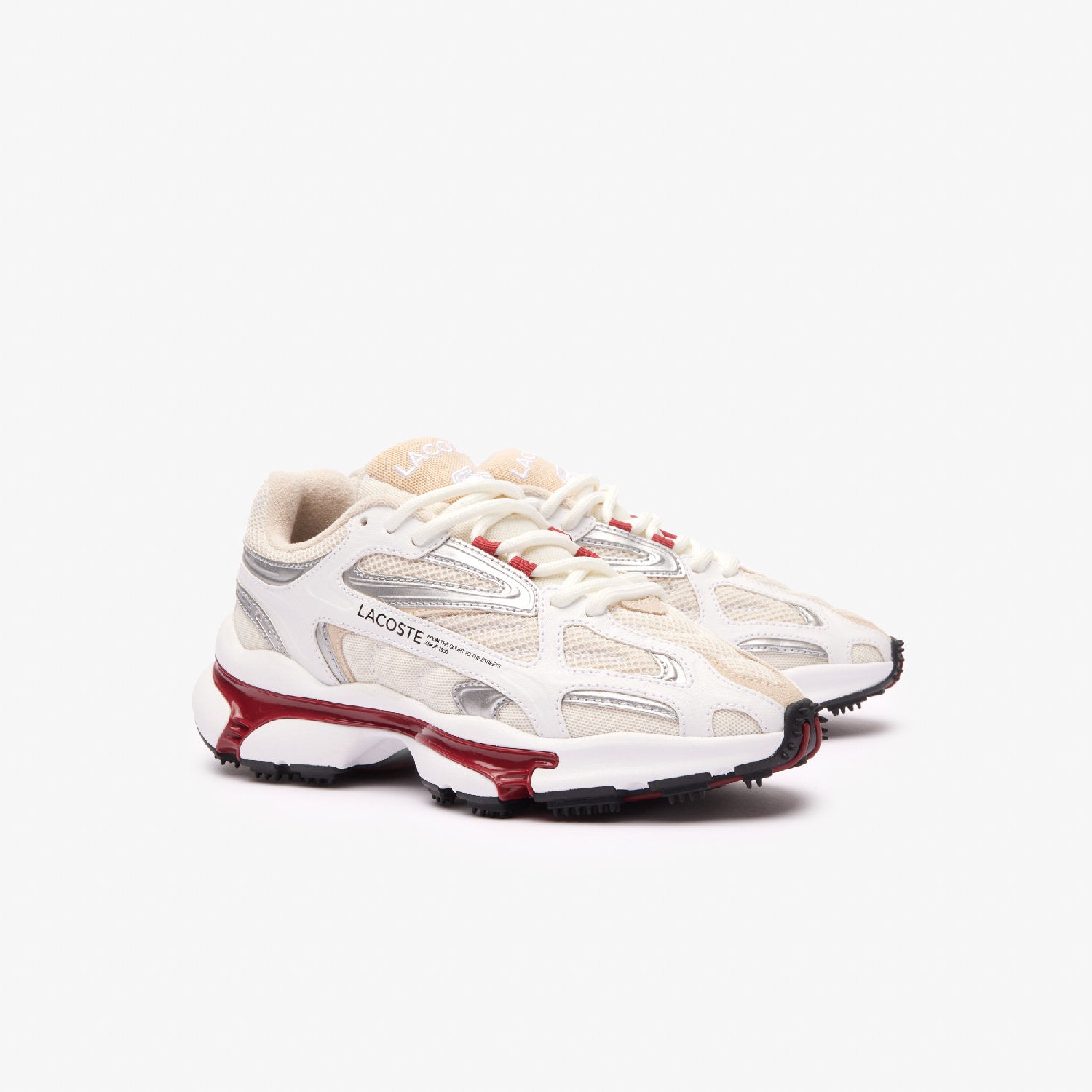 Sneakers L003 2K24 en cuir - White & Burgundy