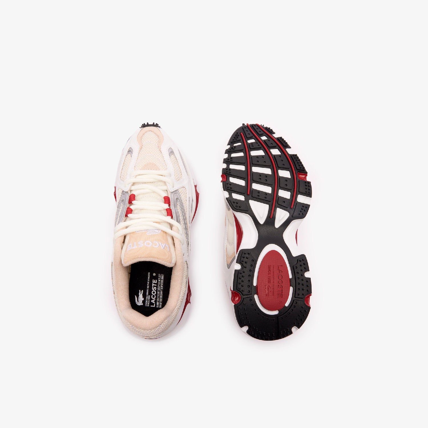Sneakers L003 2K24 en cuir - White & Burgundy