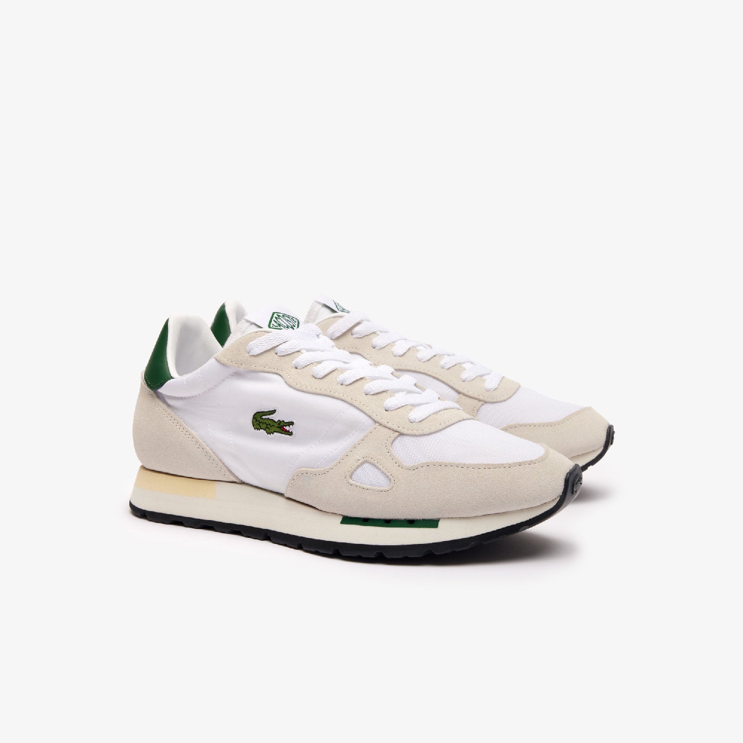 Sneakers Partner 70s en tissu - White & Dark Green