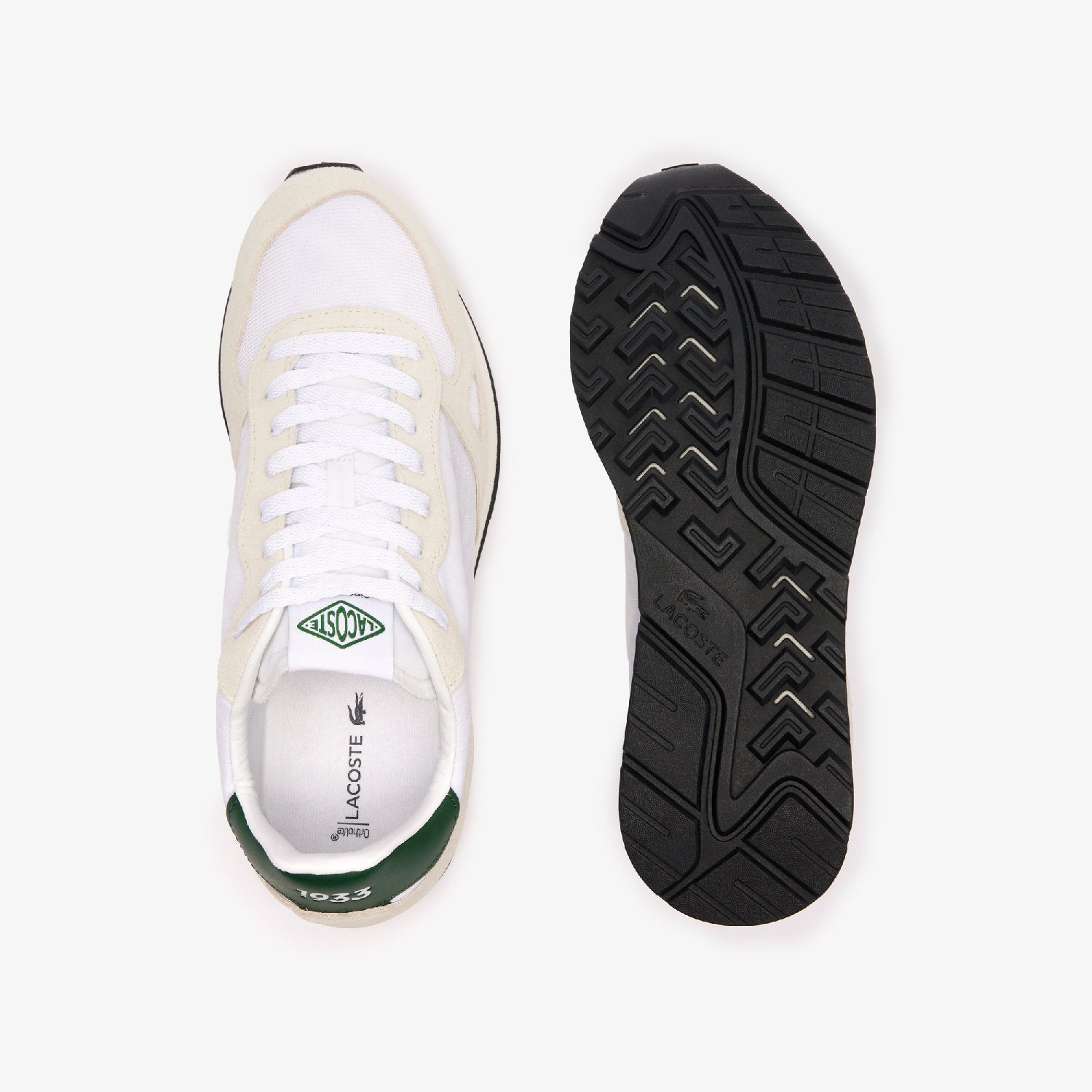 Sneakers Partner 70s en tissu - White & Dark Green