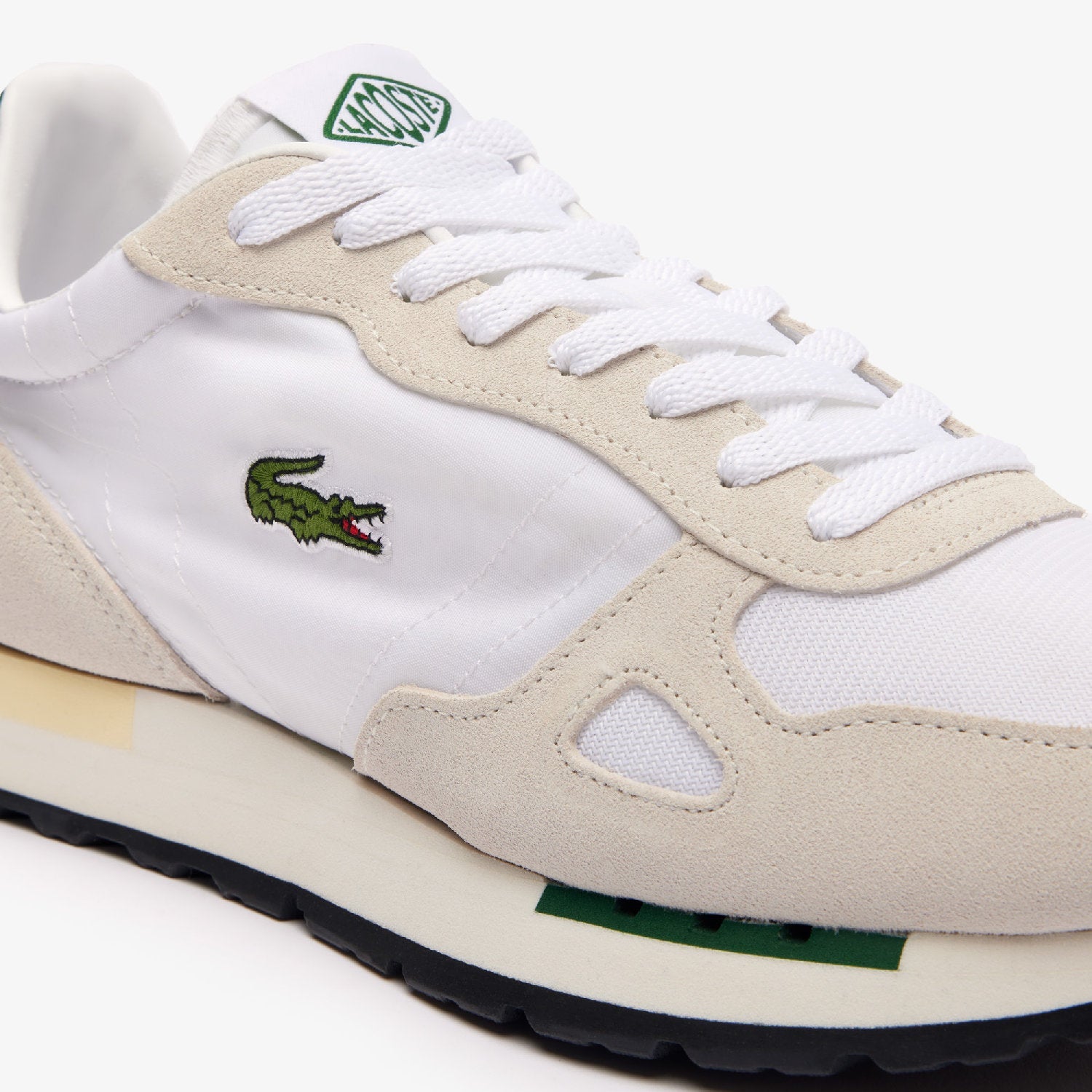 Sneakers Partner 70s en tissu - White & Dark Green