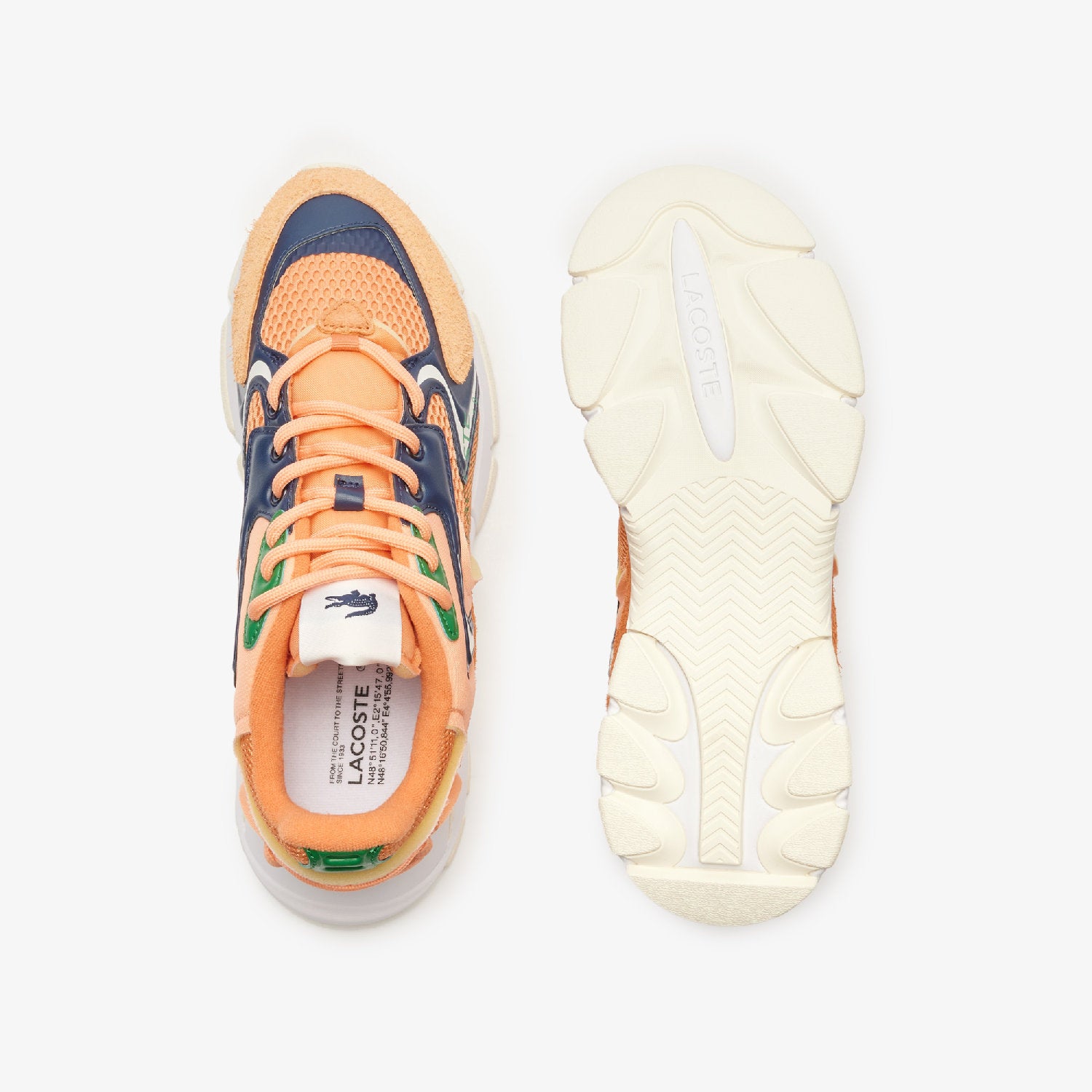 Sneakers L003 Neo en tissu - Orange & Navy