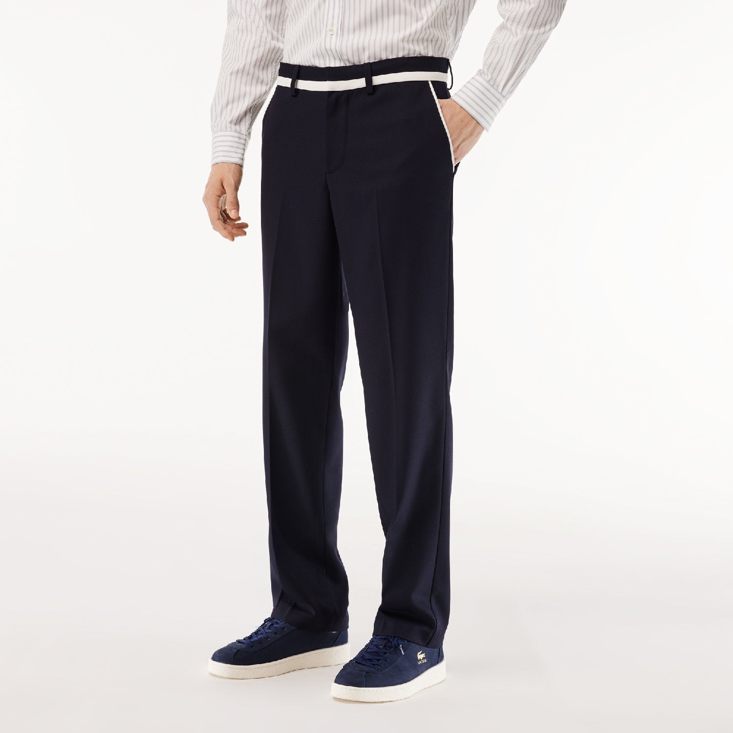 Sneakers Baseshot en cuir - Navy & Off White