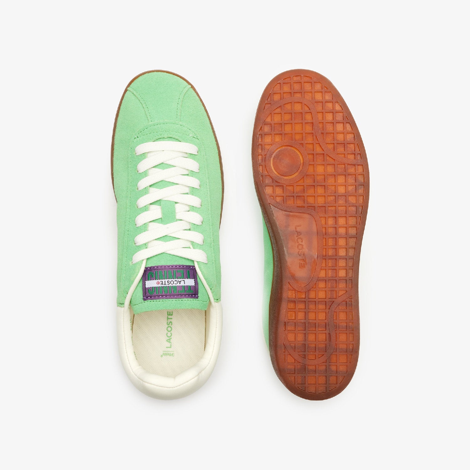 Sneakers Baseshot en daim - Green & Gum