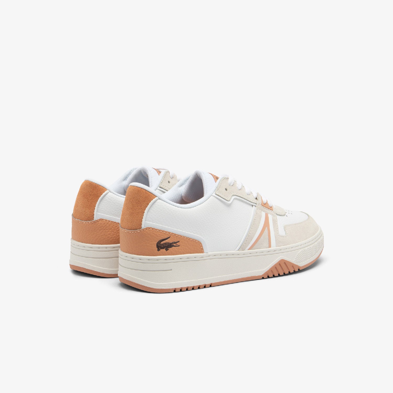 Sneakers L001 en cuir - White & Light Brown