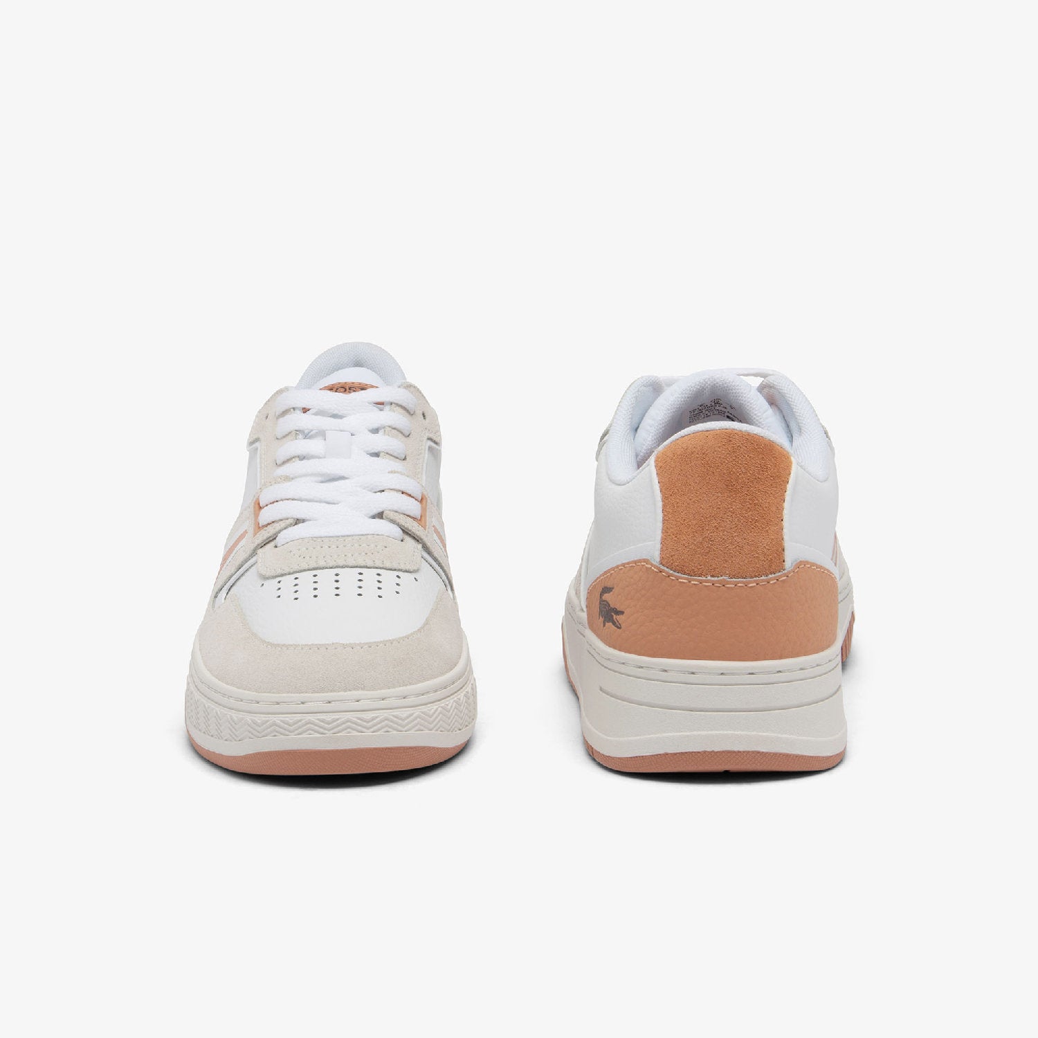 Sneakers L001 en cuir - White & Light Brown