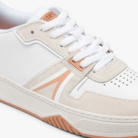 Sneakers L001 en cuir - White & Light Brown