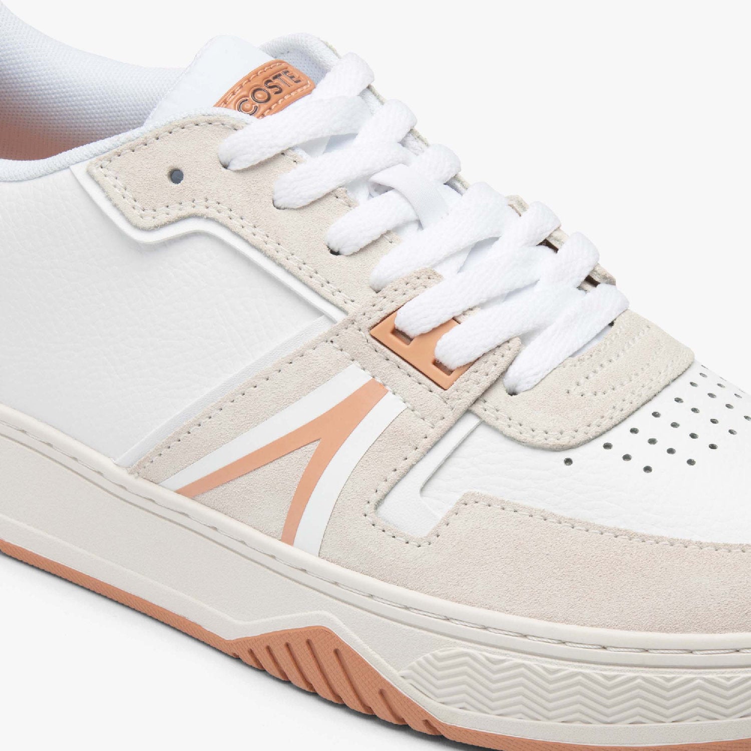 Sneakers L001 en cuir - White & Light Brown
