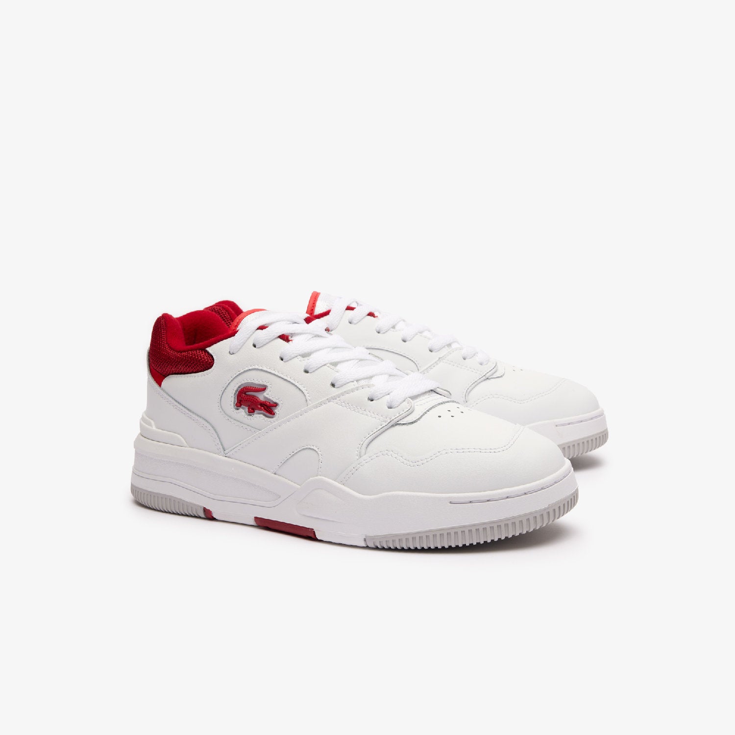 Sneakers Lineshot en cuir - White & Red