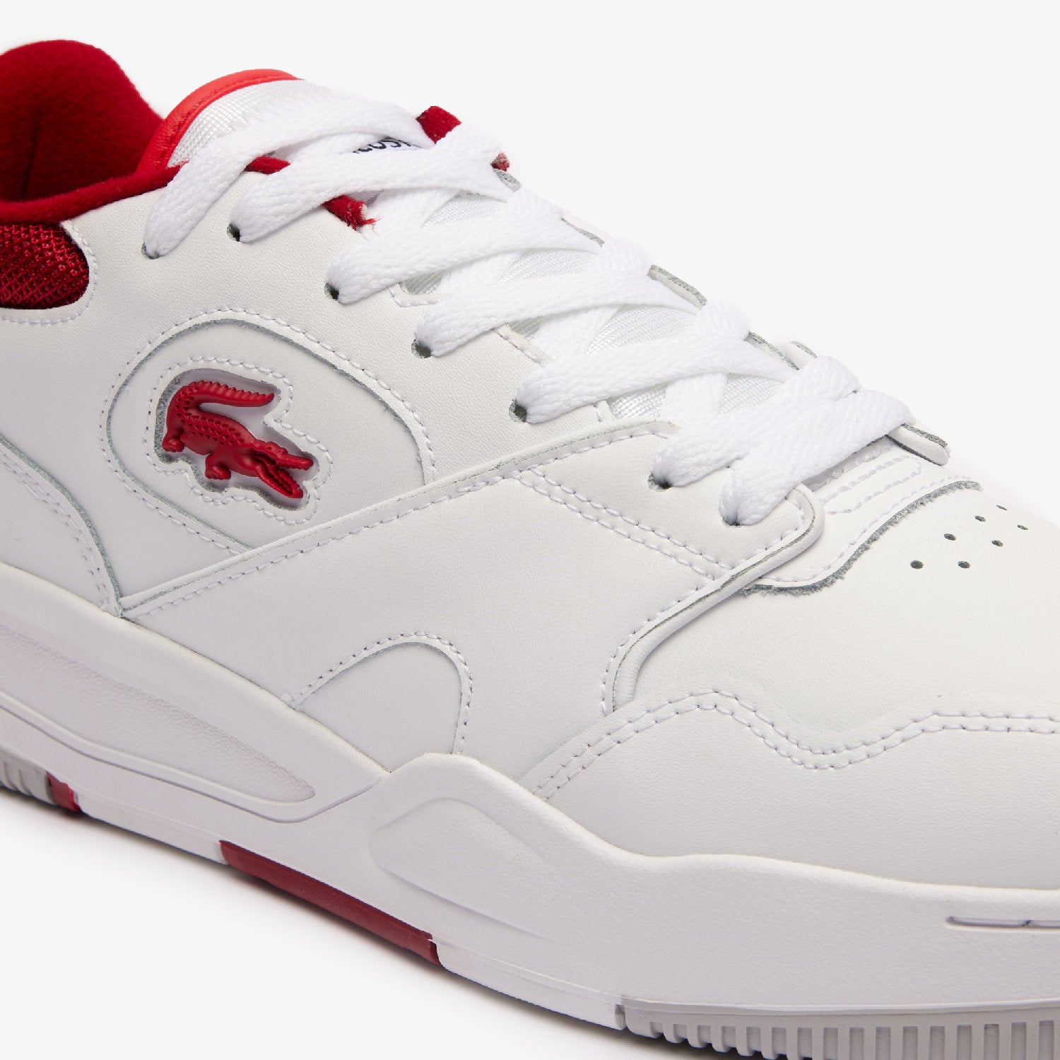 Sneakers Lineshot en cuir - White & Red