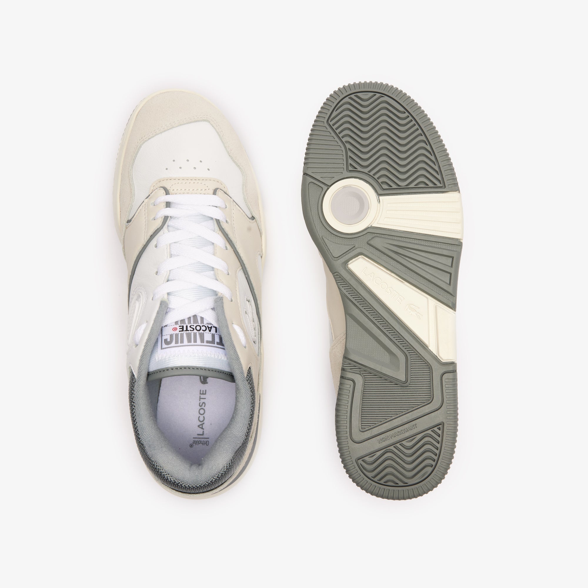 Sneakers Lineshot en cuir - White & Grey