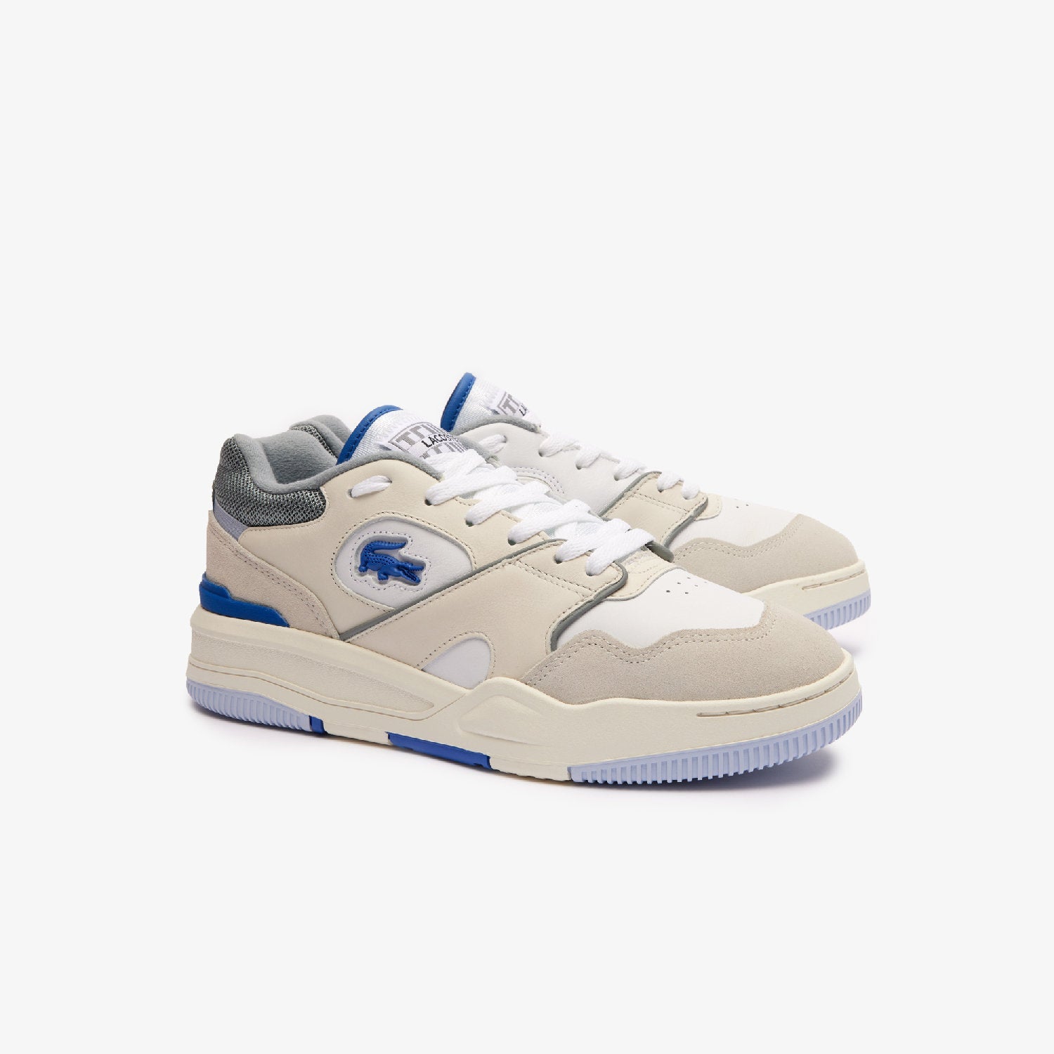 Sneakers Lineshot en cuir - White & Light Blue