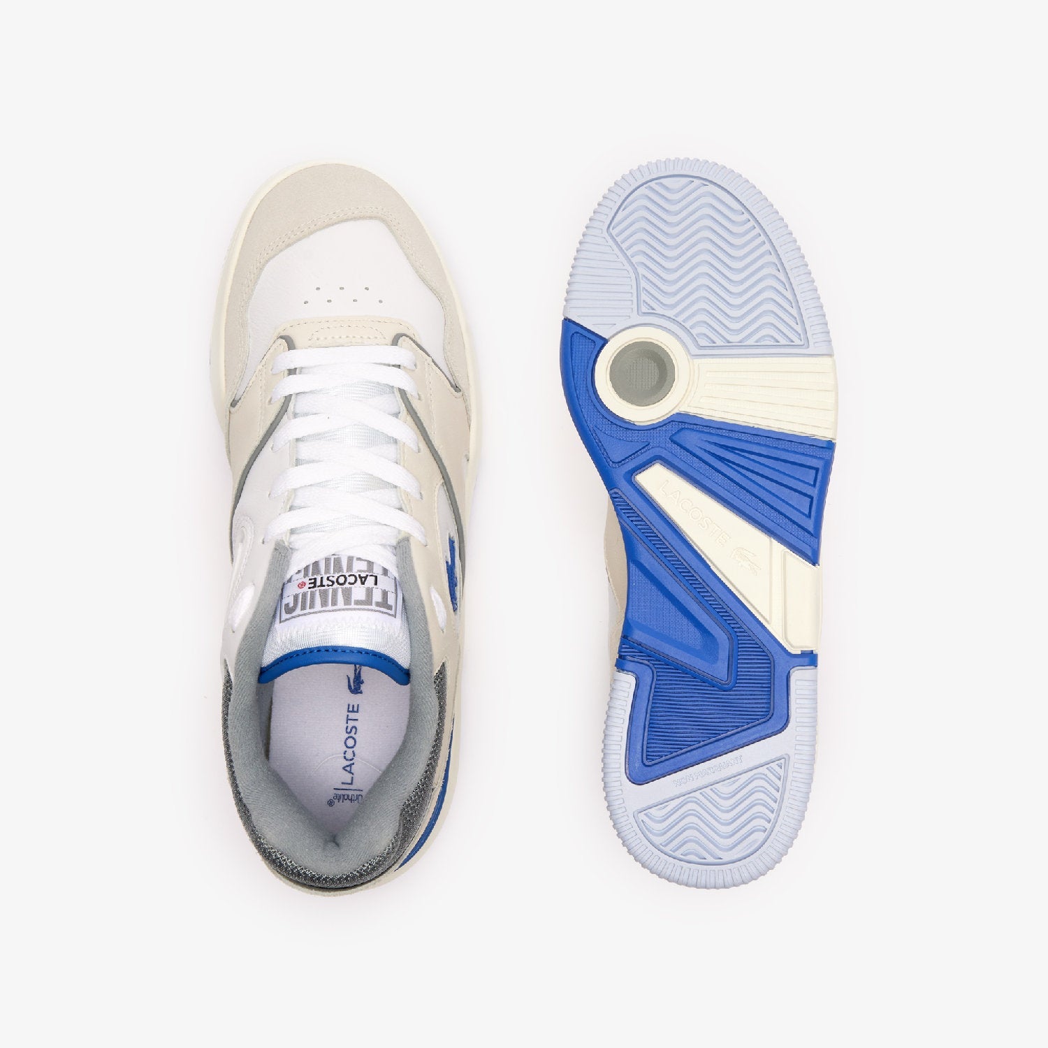 Sneakers Lineshot en cuir - White & Light Blue