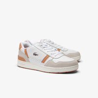 Sneakers T-Clip en cuir - White & Light Brown
