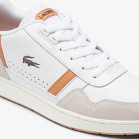 Sneakers T-Clip en cuir - White & Light Brown