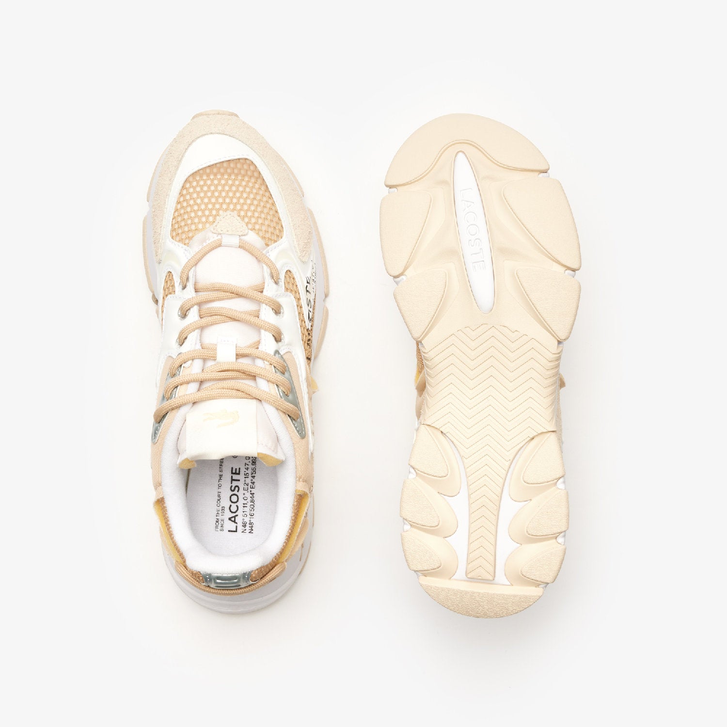Sneakers L003 Neo en tissu - Light Tan & White