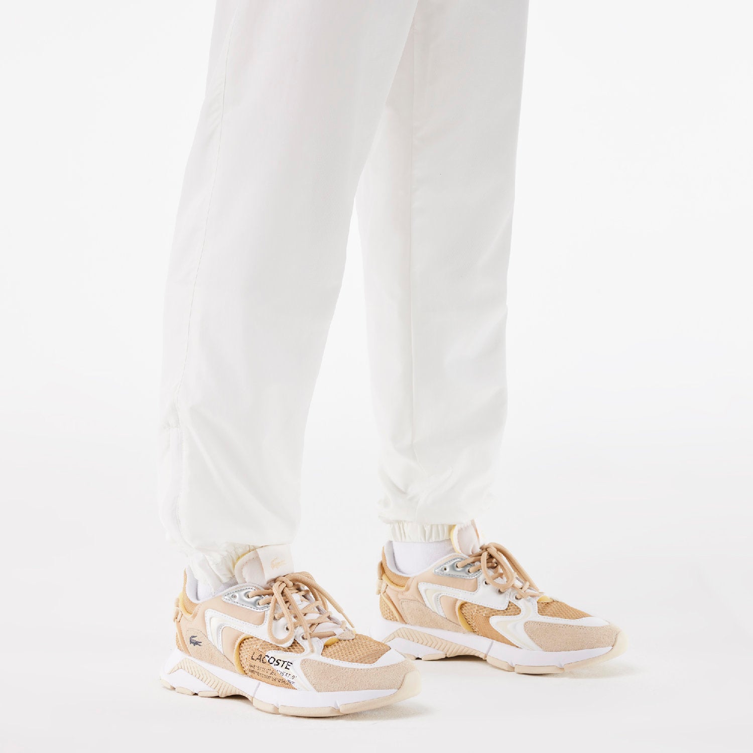 Sneakers L003 Neo en tissu - Light Tan & White