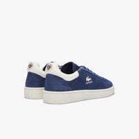 Sneakers Baseshot Lacoste x Roland-Garros en cuir - Navy & Off White