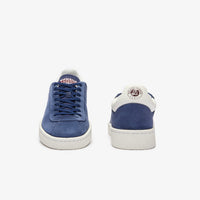 Sneakers Baseshot Lacoste x Roland-Garros en cuir - Navy & Off White